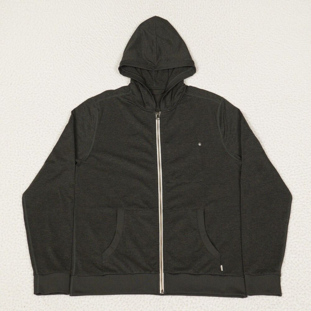 Vuori Coronado Hoodie Mens Small Heather Green Full Zip Sweatshirt Style V243